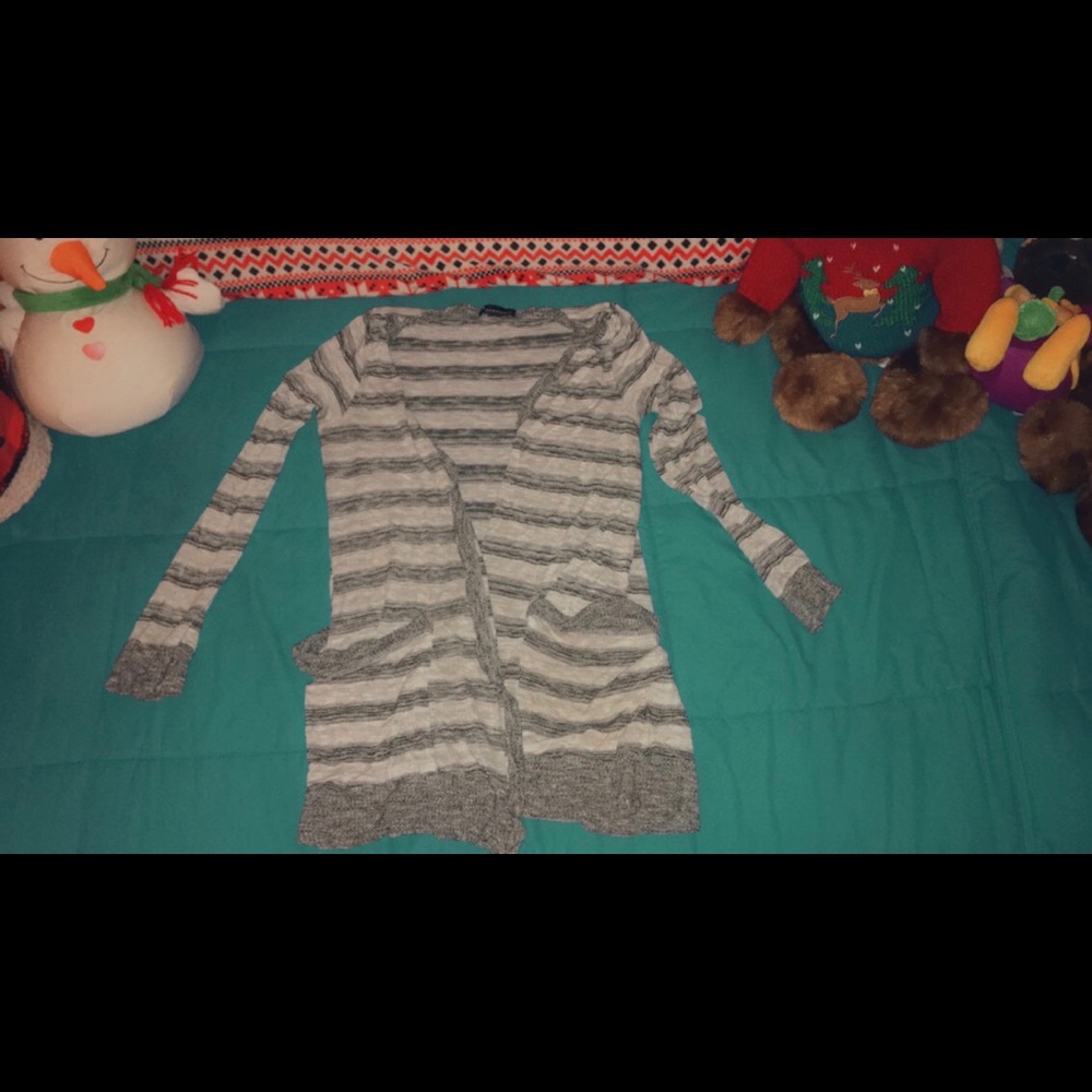 Gray cardigan